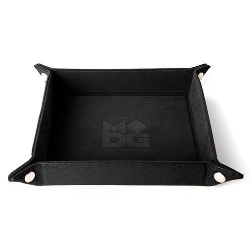 Fanroll – Fold Up Velvet Dice Tray w/ PU Leather Backing – Black