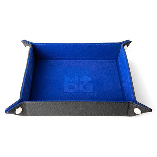 Fanroll – Fold Up Velvet Dice Tray w/ PU Leather Backing – Blue