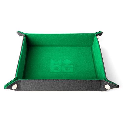Fanroll – Fold Up Velvet Dice Tray w/ PU Leather Backing – Green