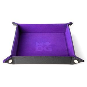 Fanroll - Fold Up Velvet Dice Tray w/ PU Leather Backing - Purple