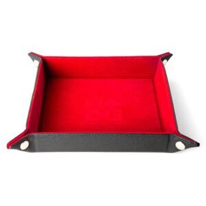 Fanroll - Fold Up Velvet Dice Tray w/ PU Leather Backing - Red