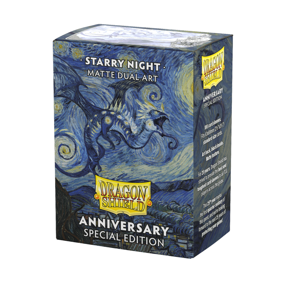 Dragon Shield (Standard size) (100) Protective Sleeves – Dual Art – Starry Night