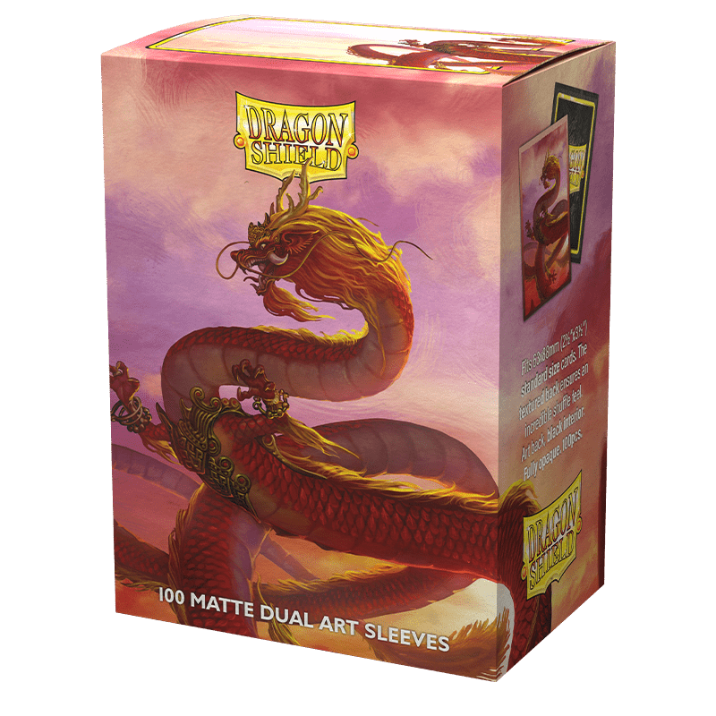 Dragon Shield (Standard size) (100) Protective Sleeves – Dual Art – Wood Dragon