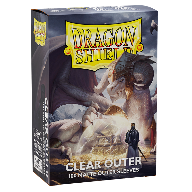 Dragon Shield Standard Outer Sleeves – Matte Clear (100 Sleeves)
