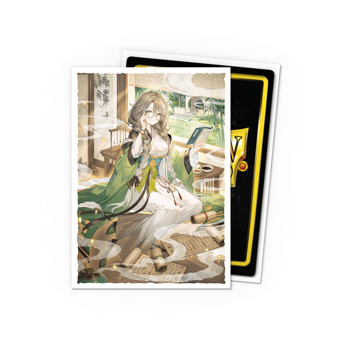 Dragon Shield (Standard size) (100) Protective Sleeves – Grand Archive TCG Matte Art Sleeves – Kongming, Wayward Maven