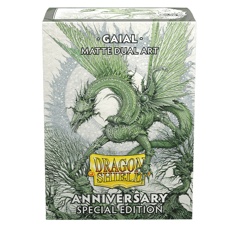 Dragon Shield (Standard size) (100) Protective Sleeves – Dual Art – Ian Miller Anniversary Reprint – Gaial