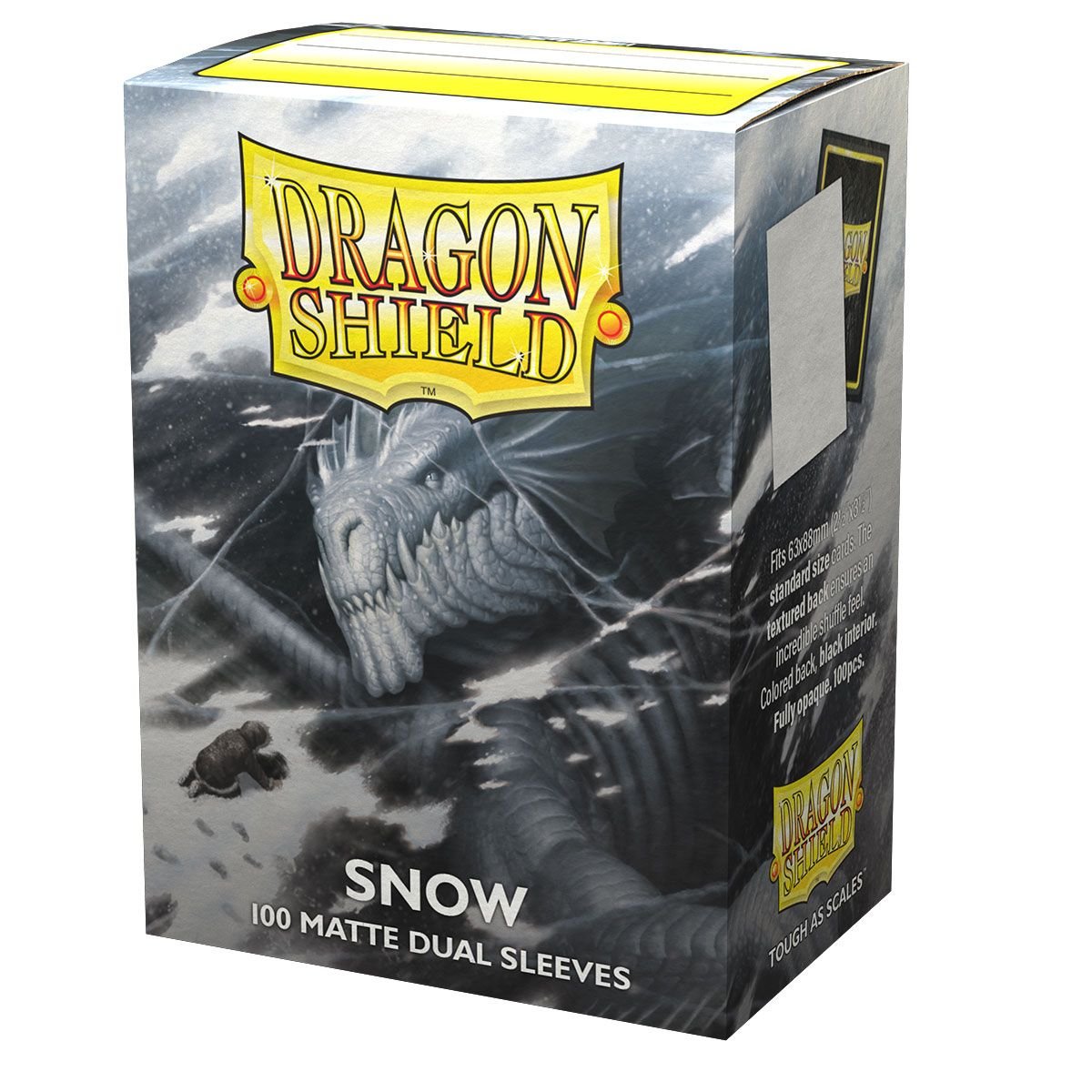 Dragon Shield (Standard size) (100) Protective Sleeves – Dual Matte Snow