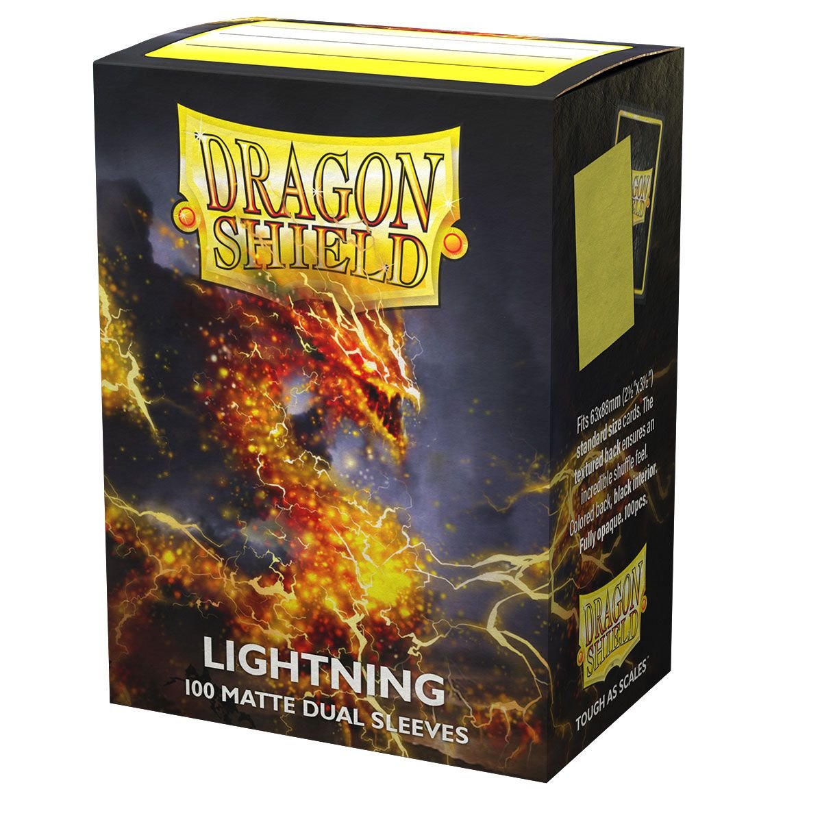 Dragon Shield (Standard size) (100) Protective Sleeves – Dual Matte Lightning