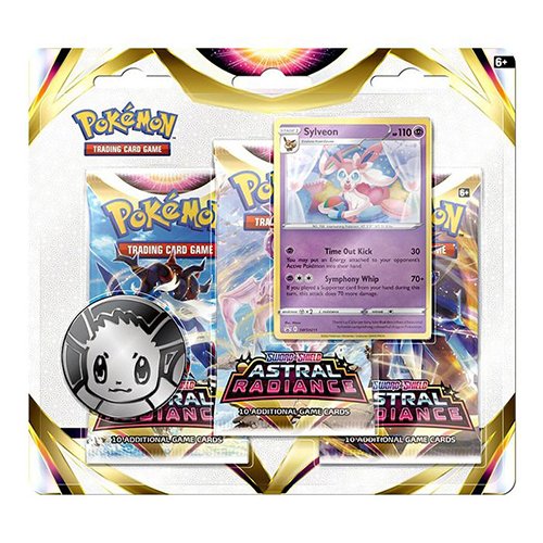 Pokemon: Sword & Shield 10 Astral Radiance 3-Pack Booster Display – Sylveon