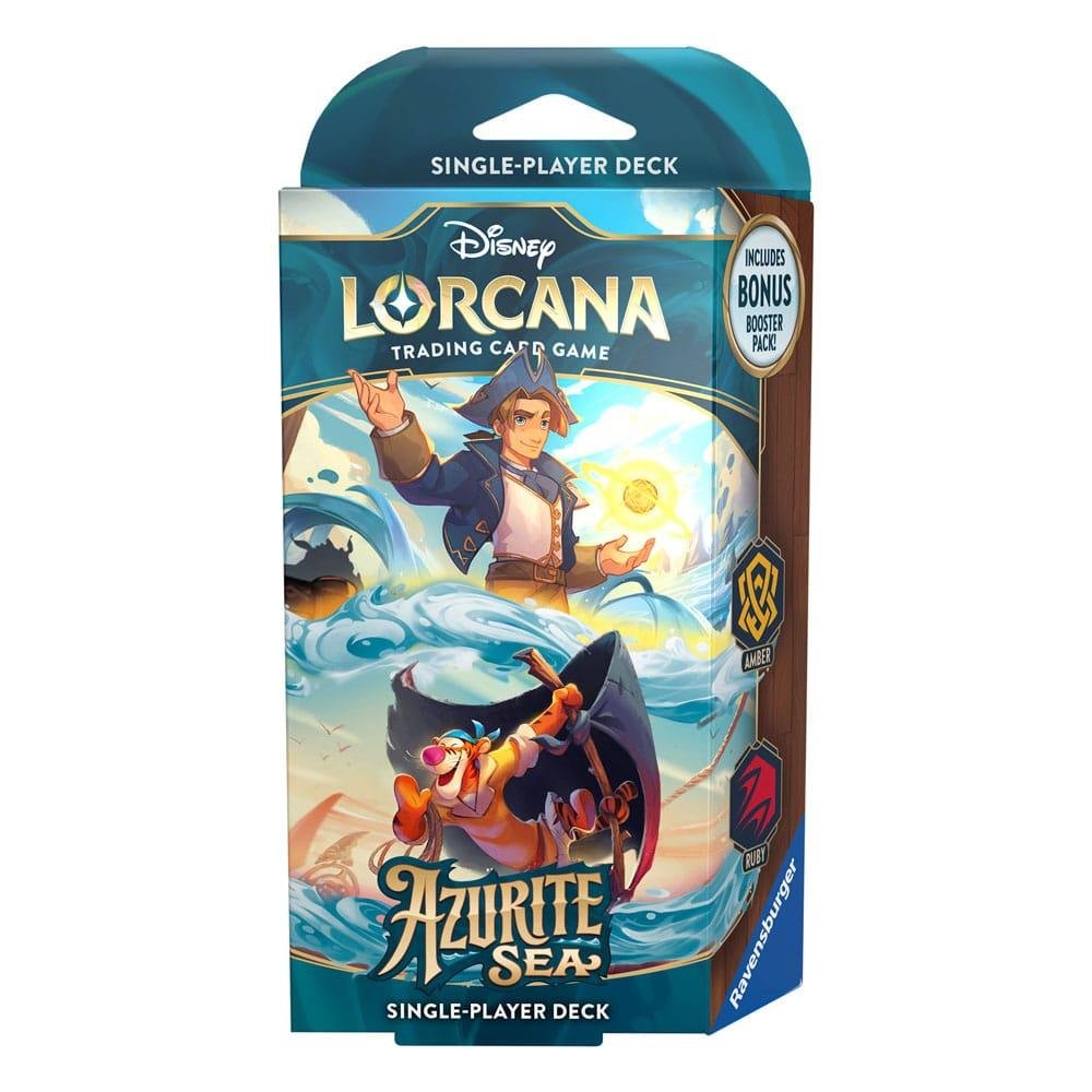 Disney Lorcana Trading Card Game – Starter Decks, (Amber/Ruby) Azurite Sea
