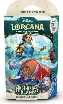 Disney Lorcana Trading Card Game – Starter Deck Ruby & Sapphire – Set 7 Archazia’s Island