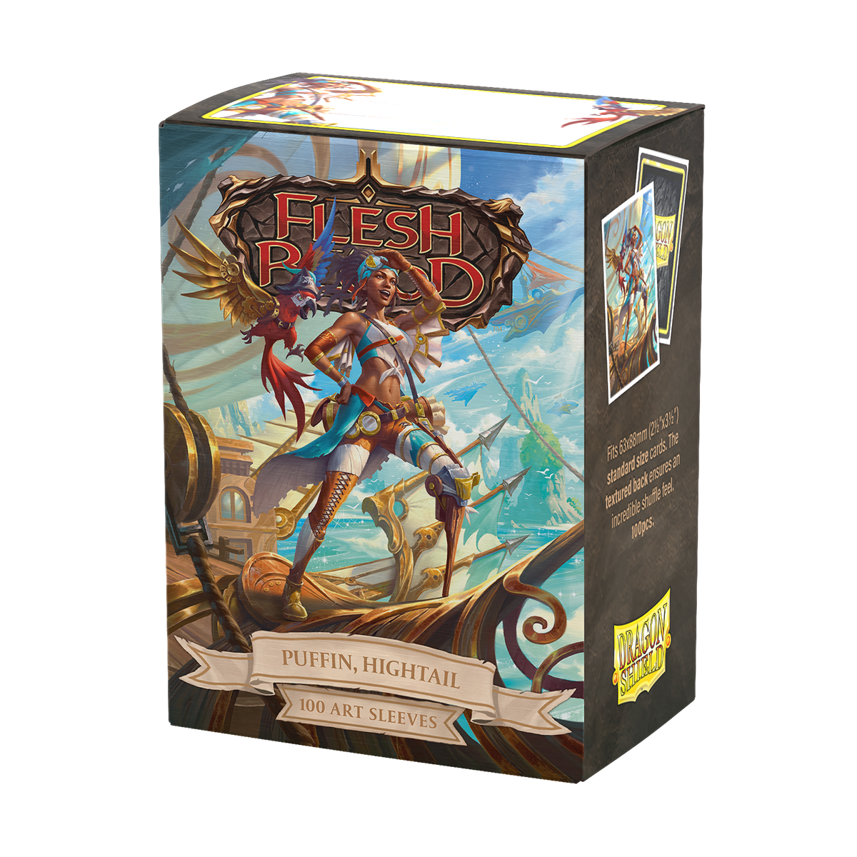 Dragon Shield (Standard size) (100) Protective Sleeves – Flesh & Blood Puffin, Hightail