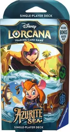 Disney Lorcana Trading Card Game – Starter Decks, (Emerald/Sapphire) Azurite Sea