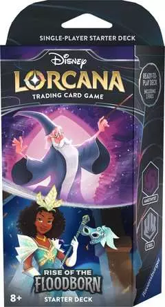Disney Lorcana Trading Card Game – Starter Deck – Set 2, Rise of the Floodborn (Amethyst & Steel)