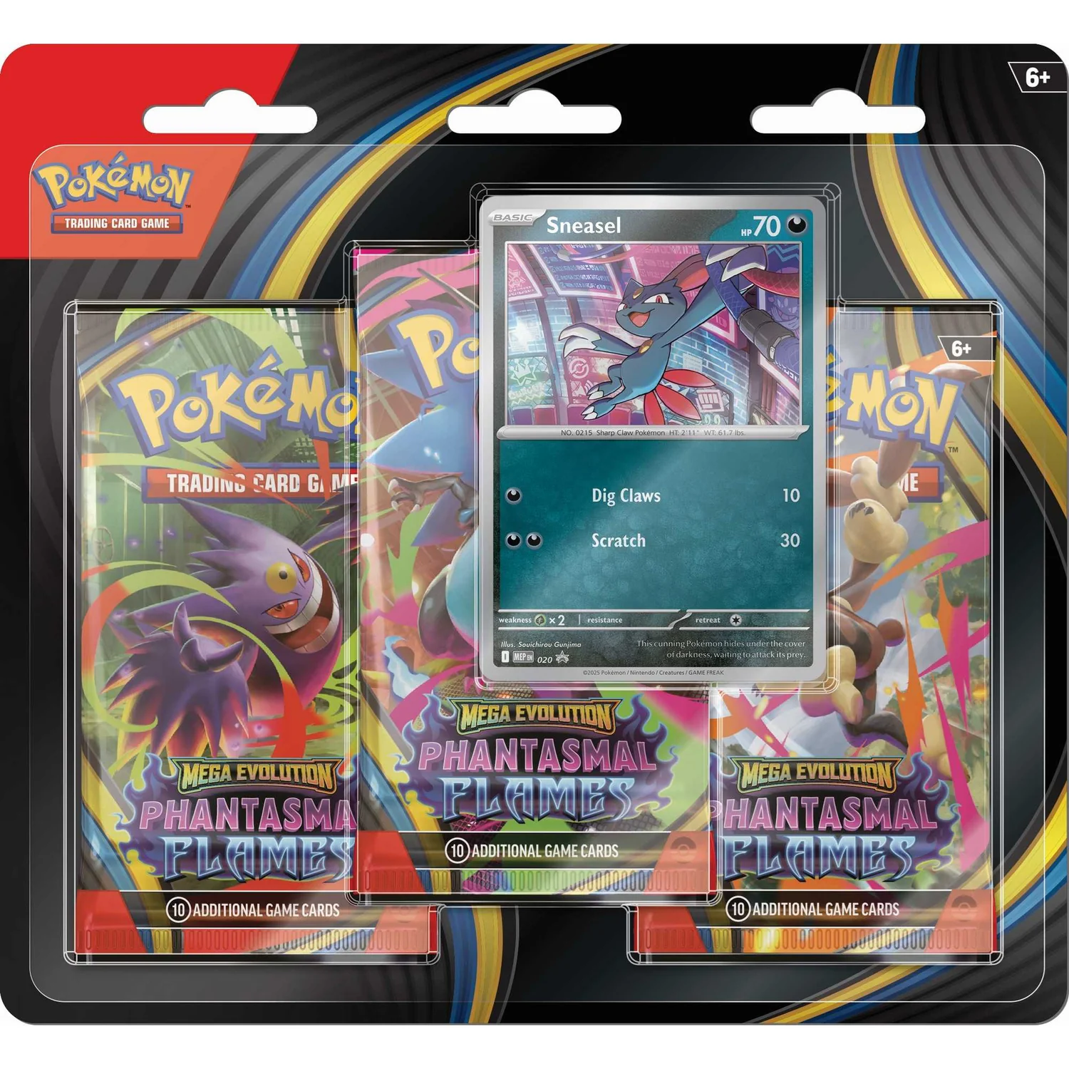 Pokemon TCG: Mega Evolution Phantasmal Flames – 3 Pack (Random)