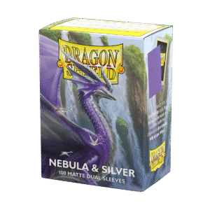 Dragon Shield (Standard size) (100) Protective Sleeves - Dual Matte Nebula & Silver